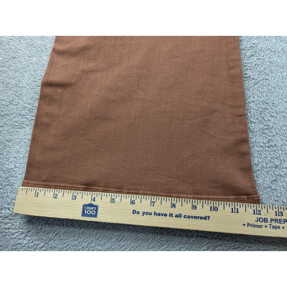 Pilcro Anthropologie Brown Flare Patch Pocket Jeans Plus Size 16W Boho Retro - Picture 8 of 11